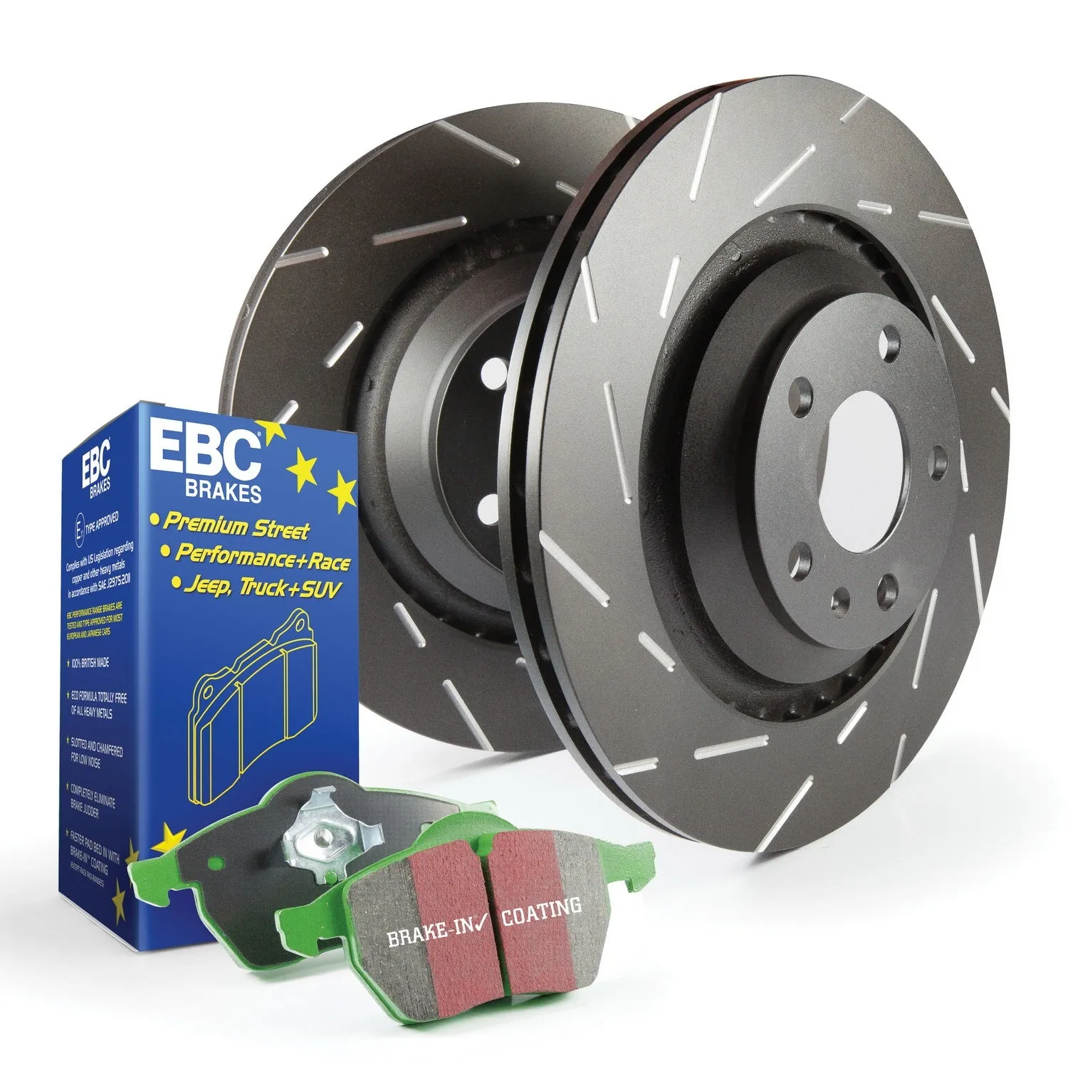 EBC Brakes S2KR2124 S2 Kits Greenstuff 2000 and USR Rotors